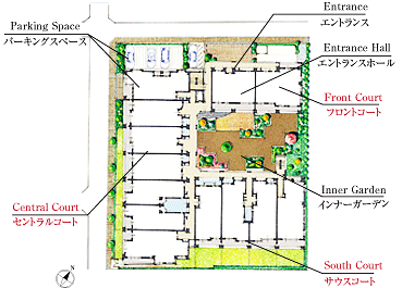 Brillia ガーデン池袋 　敷地形状を活かした住棟レイアウト