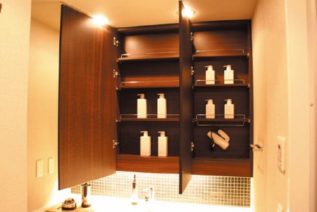 Brillia 成増 Urban Terrace　Sanitary　水周り　三面鏡裏収納