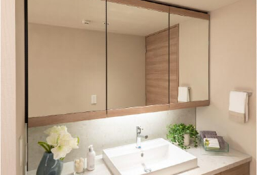 白金ザ・スカイ　POWDER ROOM　洗面鏡