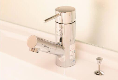 白金ザ・スカイ　POWDER ROOM　ヘッド引き出し混合水栓