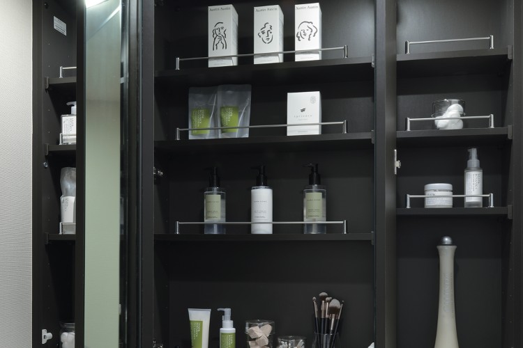 Brillia 横濱山手　Powder Room　洗面・トイレ　三面鏡収納