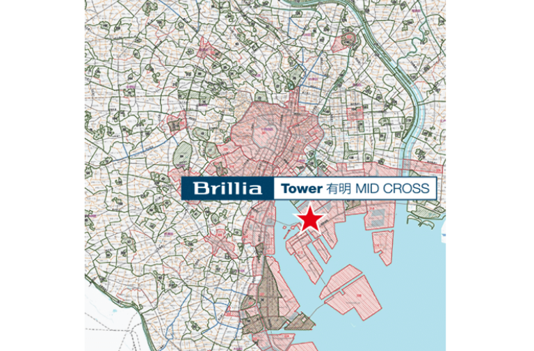 Brillia Tower 有明 MID CROSS　地区内残留地区に指定