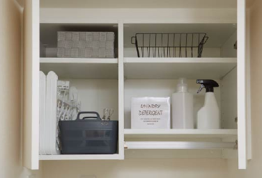 Brillia 大島 Parkside　Powder Room　洗面・トイレ　洗濯機上を有効活用する吊戸棚