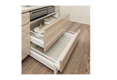 Brillia Tower 堂島　Kitchen　キッチン　ソフトクローズ機能付きスライド収納
