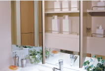 Brillia 稲毛  Bath room 浴室・洗面 三面鏡裏収納