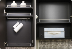 Brillia 辰巳 CANAL TERRACE　Bath Room　浴室・洗面・トイレ　ドライヤーフック・ティッシュボックス