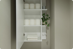 Brillia 辰巳 CANAL TERRACE　Bath Room　浴室・洗面・トイレ　トイレ吊り戸棚