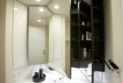 Brillia 日本橋人形町 　Sanitary　水回り　三面鏡裏収納