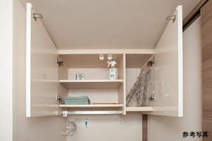 Brillia 東大前　Sanitary　水まわり　洗濯機上多機能吊戸棚