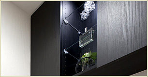 Brillia 品川大井町　Powder Room&Rest Room　洗面＆トイレ　収納付きトイレ吊戸