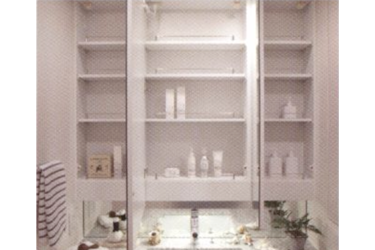 Brillia 大山町 　Powder Room　洗面・トイレ　三面鏡収納
