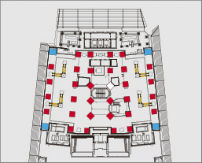Brillia Tower 池袋　免震装置配置図