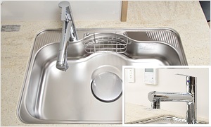 Brillia 王子神谷　Kitchen　キッチン　サイレントシンク＆浄水器一体型水栓