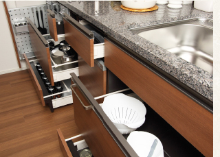 Brillia 目白台　Kitchen　キッチン　スライド収納