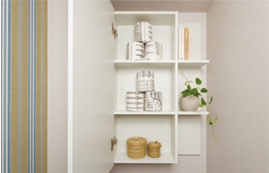 Brillia 下丸子　Powder Room　浴室・洗面　トイレ吊戸棚