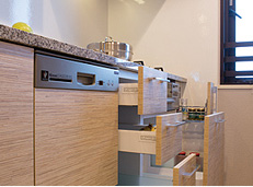 Brillia 狛江 Farm & Garden Kitchen キッチン ソフトクローズ機能付き収納