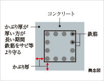 Brillia 千代田左衛門橋　コンクリートかぶり厚