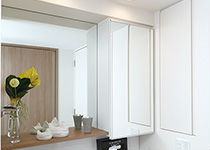 Brillia 上野松が谷　Powder Room　洗面　デザインミラー洗面化粧台