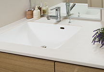 Brillia 都筑ふれあいの丘　Powder Room　洗面　偏心型洗面化粧台