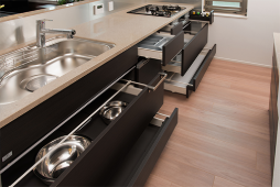 Brillia 仙川 The Residence　Kitchen　キッチン　スライド収納