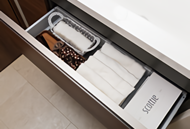 Brillia 品川戸越パークス　Powder Room & Lavatory　洗面・トイレ　ボウル下引き出し収納