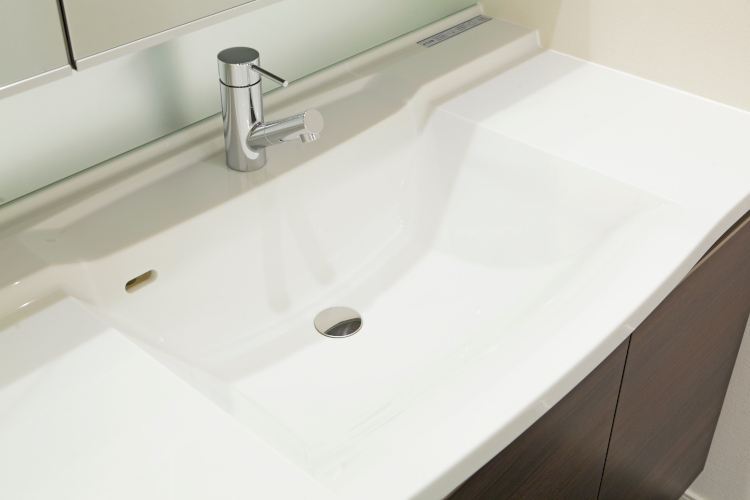 Brillia 久が原　Powder Room　洗面・トイレ　天板一体型ボウル