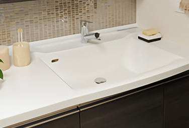 Brillia City 三鷹　Powder Room　洗面・トイレ　偏芯ボウル洗面化粧台