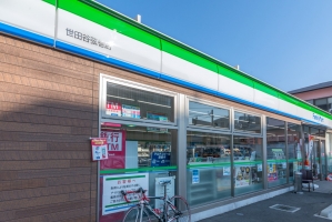 グランヴェール弦巻 の周辺施設：ファミリーマート世田谷弦巻店