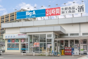 プランヴェールみずほ台の周辺施設：ビッグ・エー三芳竹間沢店